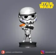 UNPAINTED Storm Trooper - Star Wars Chibi Style 3D Printed Mini Figure BH