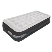 Twin Size Air Mattress with Built in Pump, 18.5” Inflatable Flocked AirBed