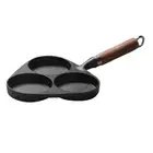3 Holes Frying Pan Egg Pancake Multipurpose Nonstick Skillet Saucepan