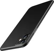 JETech Ultra Slim Case for iPhone 11, 6.1-Inch, Camera Lens Cover Full Protection, Lightweight, Matte Finish PP Hard Minimalist Case, Support Wireless Charging (Black)