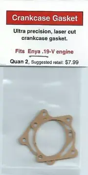 Enya 19-V Crankcase Front Housing Gasket 2 Pack NIP