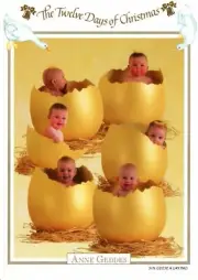 Anne Geddes 6 Geese A-Laying The Twelve Days of Christmas Holiday Greeting Card