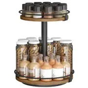 Lazy Susan 2-Tier Rotating Spice Rack Lazy Susan Organizer for Table Top Turn...
