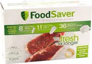Foodsaver Special Value Vacuum Seal Combo Pack 1-8"Roll; 4-11"Rolls; 36 Pre-Cut