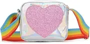 [Hpwai] Kids Toddler Crossbody Bag Handbag Purse for Little Girls Princess Small Silver