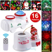 Christmas Snowman LED Laser Light Projector Snowflake House Party Night Lamp