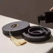 Hot Pot Inkstone Calligraphy Cover Double Ring Thickened Round Seal Non Dry Ink
