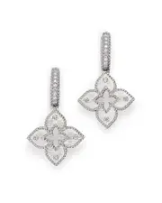 Roberto Coin 18K White Gold Diamond Venetian Princess Drop Earrings