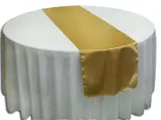 25 Tissue Lame Table Runners 14"x108" Metalic Gold or Silver Wedding Event Party