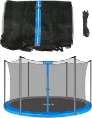 Trampoline Replacement Safety Enclosure Net for 6 Straight Poles 12FT Frame