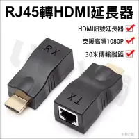 在飛比找Yahoo!奇摩拍賣優惠-HDMI轉RJ45延長器轉接頭 RJ45網路線延長HDMI訊
