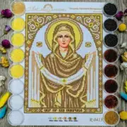 Bead embroidery.Diagram.Bead cross stitch kit.N-0413 Protection