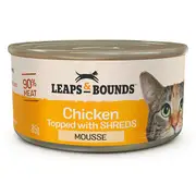 Leaps & Bounds Chicken Mousse Top with Chicken Cat Can 85gx12