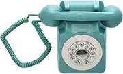 Corded Phone, Desktop Corded Phone 80s Vintage Retro Style Telephone Desk Landline Phone Support Ring Volume Control for Home Office Business Hotel Cafe Bar Old Fashioned Decoration