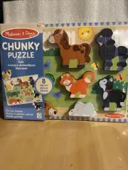 Melissa & Doug Pets Wooden Chunky Puzzle (8 pcs)