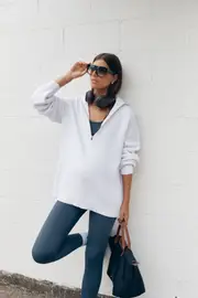 Half Zip Jumper (White)