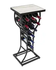 Sorbus Wine Storage Organizer Marble Table