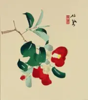 Camelia : Takeuchi Seihō : Fine Art Print