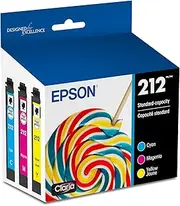 EPSON 212 Claria Ink Standard Capacity Color Combo Pack (T212520-S) Works with Workforce WF-2830, WF-2850, Expression XP-4100, XP-4105