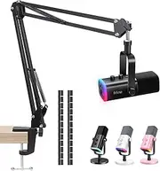 SUNMON Boom Arm - Metal Scissor Mic Boom Arm for Mic, Microphone Stand with Cable Sleeve