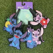 Disney Angel And Stitch Luggage Tag Set of 4 NEW