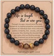 [RFTWXHPN] Inspirational Get Well Soon Gift Bracelets for Women Men Cheer Up Encouragement Gifts Spiritual Relaxation Gifts for Women Men Natural Stone Bracelet Healing Grief Gift Surgery Recovery Gifts