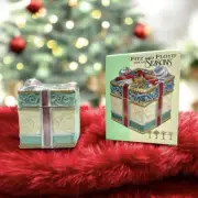 Fitz & Floyd Patchouli & Pine Filled Candle cup Ceramic Box With Lid