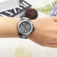 在飛比找Yahoo奇摩購物中心優惠-MICHAEL KORS 經典MK三眼不繡鋼手錶 42mm(