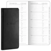 Leather Address Book with Alphabetical Tabs Small Password Book 6 x 3.25 Inch