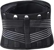 Breathable Fitness Waist Support Belt for Running Lumbar Brace Wrap for Exercising Outdoor Activities Black