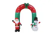 Christmas Decoration Inflatable 240cm Christmas Arch With Santa Snowman LED Lit