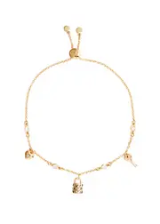 Coach Logo Charm Bracelet - Gold ONE SIZE