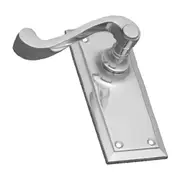 Superior Brass Door Lever on Single Step Plate Passage Set