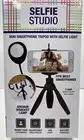 Extendable Selfie Stick for Mobile Cellphones with Light Tripod *BLACK*
