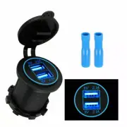 Car 12V/24 Dual USB Port Cigarette Lighter Socket Splitter Charger Power Adapter