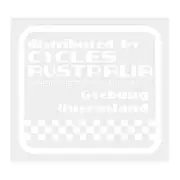Madison - Distributed by CYCLES AUSTRALIA decal - WHITE - old school bmx
