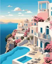 Paint by Numbers Kit for Adults Beginner, DIY Seaside Landscape Adult Paint by N