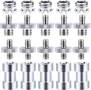 1/4 Inch and 3/8 Inch Converter Threaded Screws Adapter Mount Set for Camera/Tripod/Monopod/Ballhead, 20 Pieces