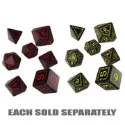 Q Workshop Runic Polyhedral Dice Enchanted Runic Alphabet Set of 7 Pieces