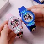 Spiderman Mickey Minnie Kids Boy Girl Watch Flashing Light Up Glowing Wristwatch