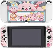 Kiloluv Cute Pink Switch OLED Protective Case Skin Cover Case Compatible with Nintendo Switch OLED Model 2021