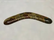 Boomerang, Australian, Original, Aboriginal art, 8"