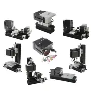 60W Metal 8 In 1 Mini Metal Lathe Machine Kit DIY Tools Woodworking Lathe 12000r