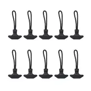 10 Pcs Heavy Duty T-Zipper Pull T-Shaped Zipper Puller TPU Zipper Pull Rope B...