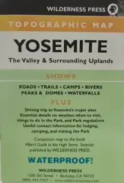Yosemite (Valley & Surrounding Uplands) Topographic Map by Wilderness Press
