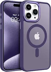 Case for iPhone 14 Pro Max Case Magnetic Phone Case Compatible with MagSafe, Soft TPU Bumper Hard Translucent Matte Back Slim Shockproof Protective Case Cover for iPhone 14 Pro Max 6.7 inch