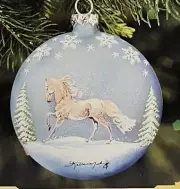 Breyer Horses 700809 Artist's Signature Blown Glass 2009 Andalusian Ornament NIB