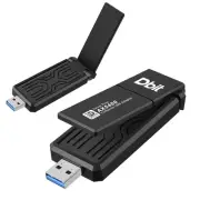 WiFi6E USB 3.0 WiFi Adapter for PC, AX5400M 802.11AX, Tri-Band 6GHz/5GHz/2.4G...
