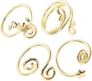 [FRCOLOR] 4pcs Set Adjustable Toe Rings Set for Women Shimmering Zircon Open Toe Rings Versatile Summer Beach Jewelry Distinctive Foot Accessories Comfortable Fit for Various Foot Shapes