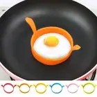 1/4X Silicone Round Egg Cooker Fried Egg Round Egg Rings Egg Shaper For Cooking